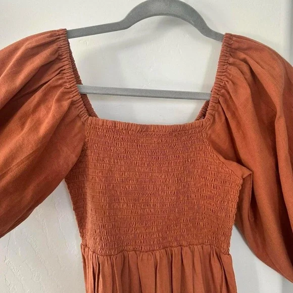 Billabong Terracotta Smocked Dress - Picture 4 of 4